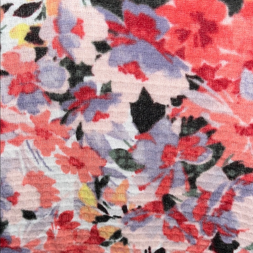 Westbound Floral V-Neck Blouse - Pink, Red, and Black - Picture 7 of 8